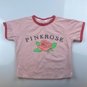 Mue New York Chiwawameme Pink Rose Crop Shirt S98-40